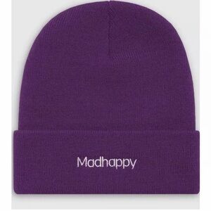NWT Madhappy Unisex Classic Knitted Mulberry Purple Beanie